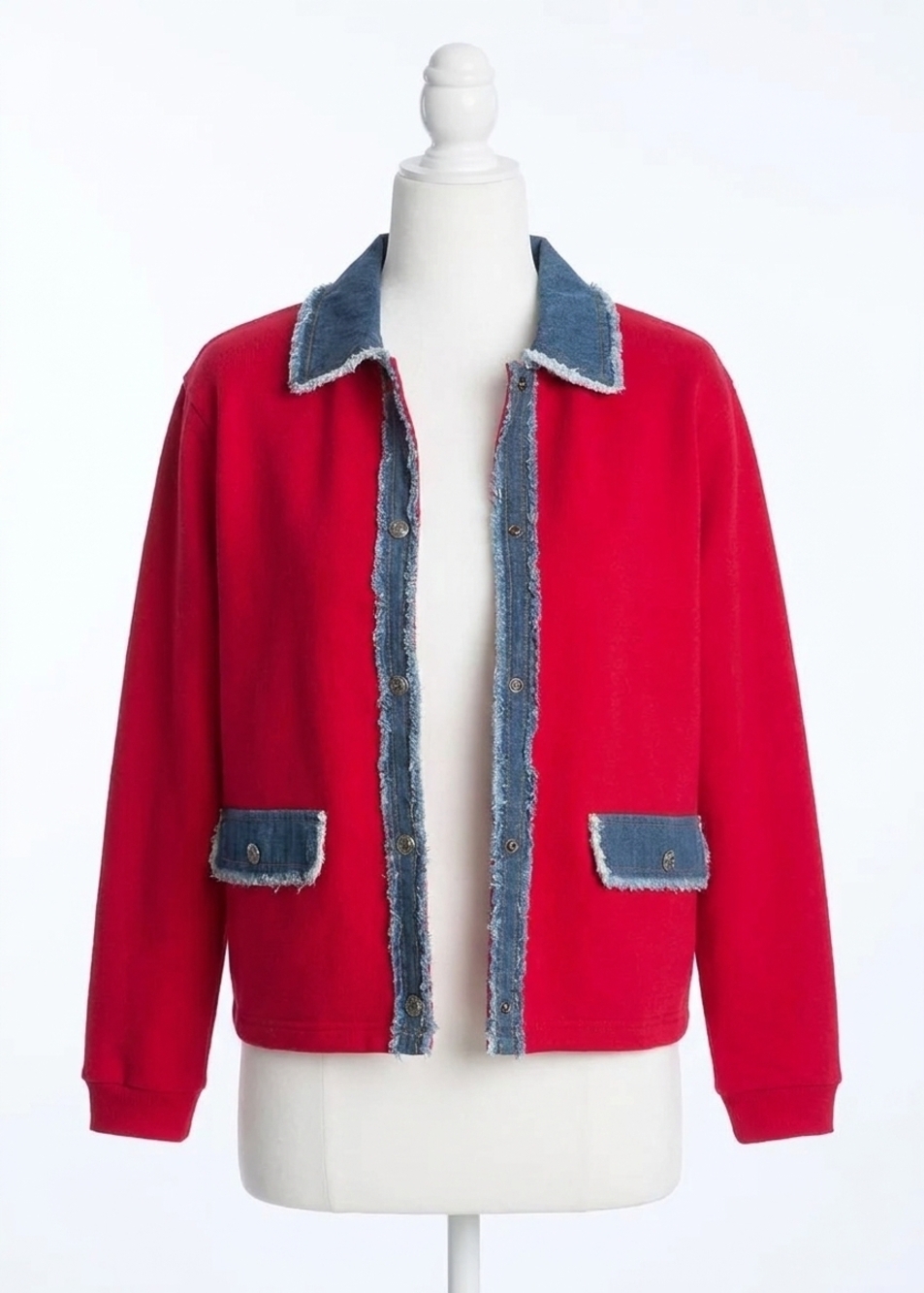 NEW ELLIOTT LAUREN stitch perfect cardigan in red